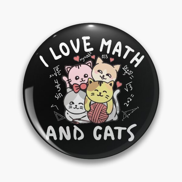 Item preview, I Love Math and Cats Mountain Heart Mathematics Lover Gifts Cute and Funny designed and sold by alenaz.