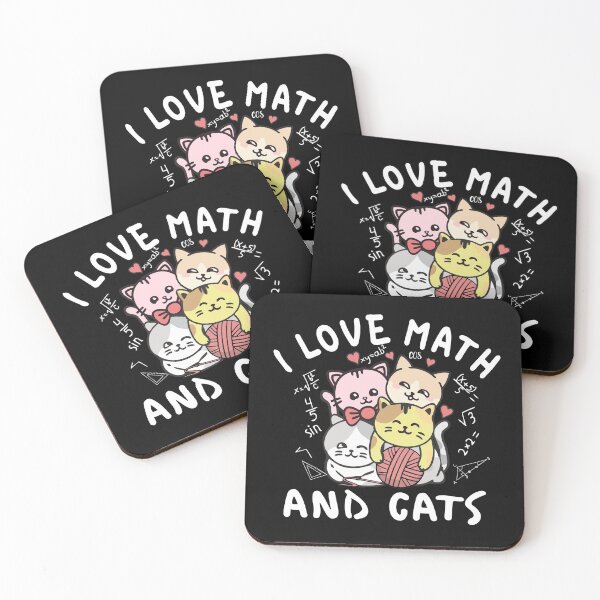 Item preview, I Love Math and Cats Mountain Heart Mathematics Lover Gifts Cute and Funny designed and sold by alenaz.