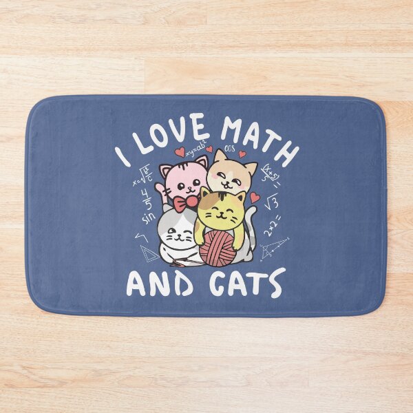 Item preview, I Love Math and Cats Mountain Heart Mathematics Lover Gifts Cute and Funny designed and sold by alenaz.