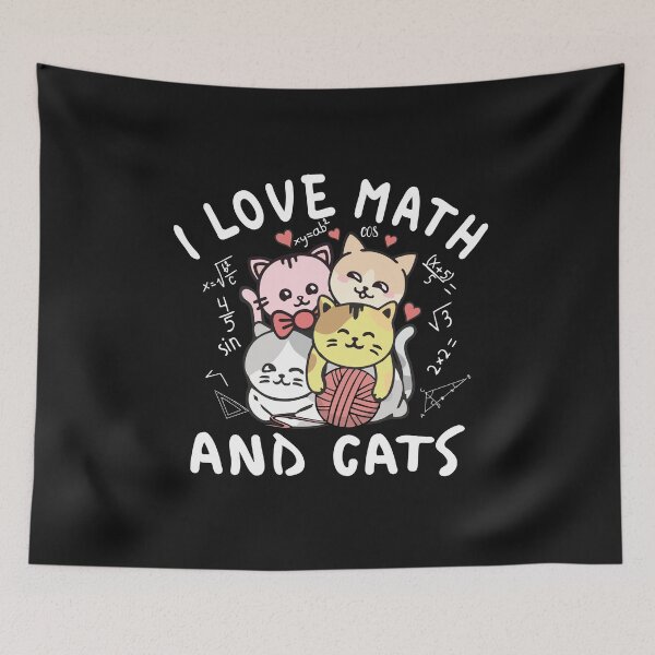 Item preview, I Love Math and Cats Mountain Heart Mathematics Lover Gifts Cute and Funny designed and sold by alenaz.