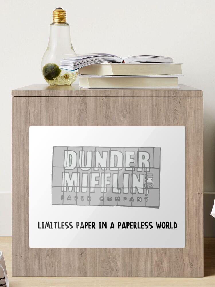 The Office Pam's Dunder Mifflin Logo | Limitless Paper in A Paperless World  | Metal Print