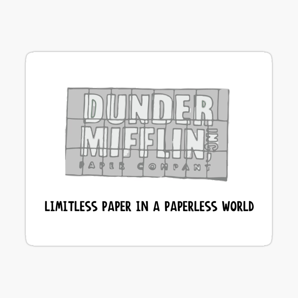 The Office Pam's Dunder Mifflin Logo | Limitless Paper in A Paperless World  | Poster