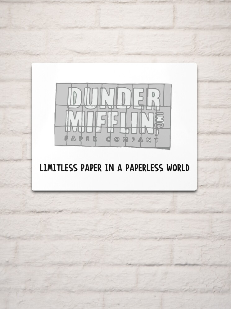 The Office - Dunder Mifflin Paper Company Logo - Light Blue | Metal Print