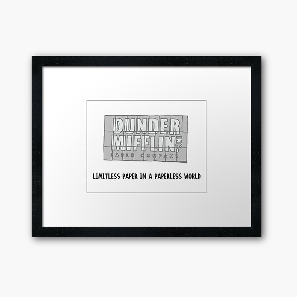 The Office Pam's Dunder Mifflin Logo | Limitless Paper in A Paperless World  | Poster