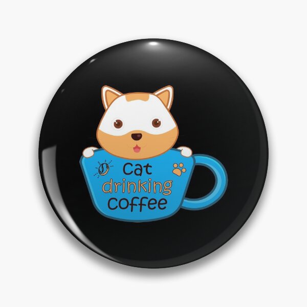 Item preview, Cute Cat Drinking Coffee designed and sold by conan adv.
