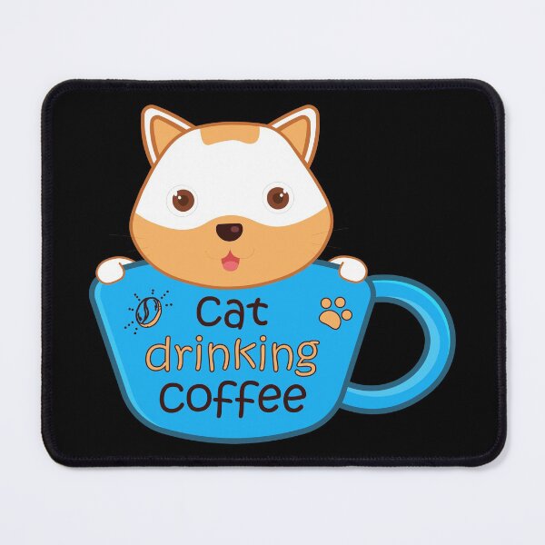 Item preview, Cute Cat Drinking Coffee designed and sold by conan adv.