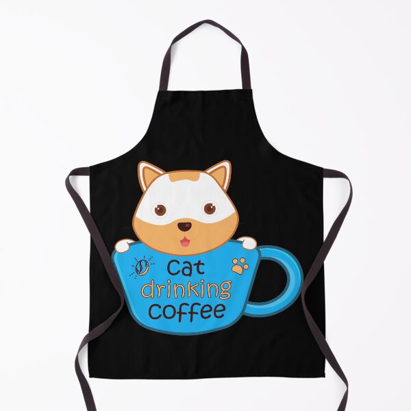 Item preview, Cute Cat Drinking Coffee designed and sold by conan adv.