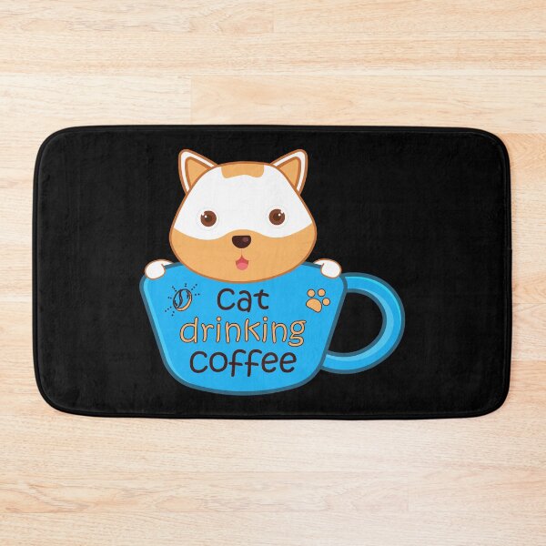 Item preview, Cute Cat Drinking Coffee designed and sold by conan adv.