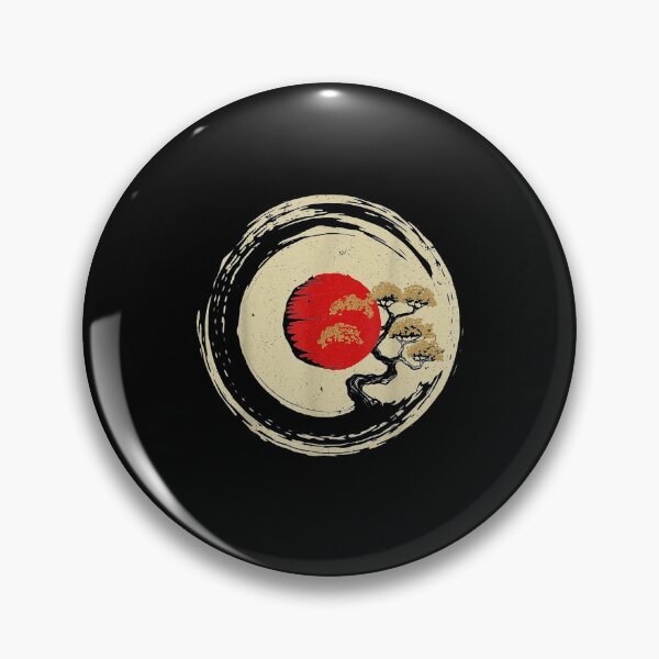 Item preview, Bonsai Tree In Japanese Zen Buddhist Enso Circle designed and sold by JasonNathaya.