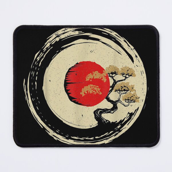 Item preview, Bonsai Tree In Japanese Zen Buddhist Enso Circle designed and sold by JasonNathaya.