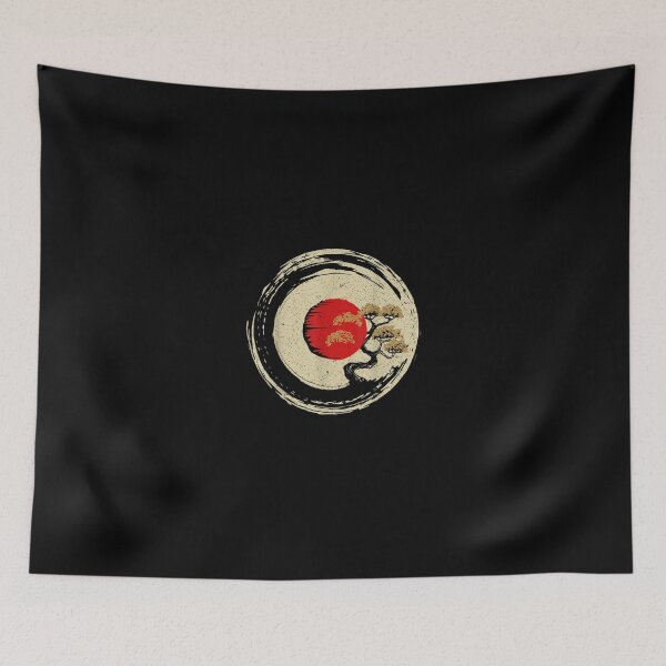Item preview, Bonsai Tree In Japanese Zen Buddhist Enso Circle designed and sold by JasonNathaya.