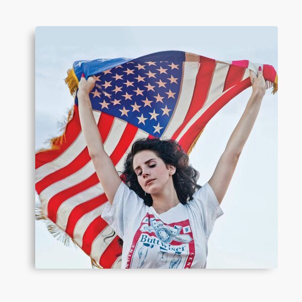 Lana Dell Ray American Flag Metal Print