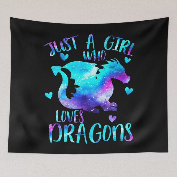 Item preview, Just A Girl Who Loves Dragons Galaxy Space Dragon Cute Girls  designed and sold by ElesaFox.