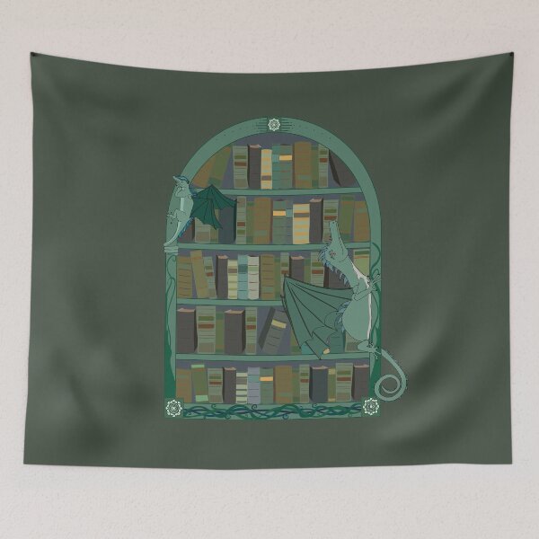 Item preview, Green Dragon Bookshelf designed and sold by MissBennett.
