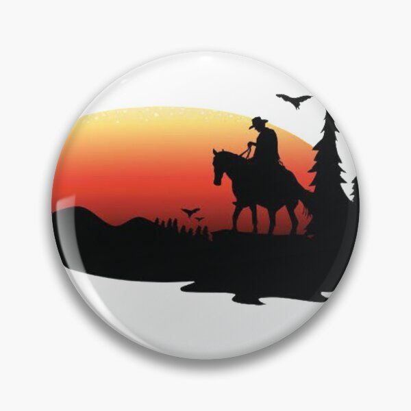 Item preview, Retro Sunset Cowboy Riding in the Forest dz designed and sold by Marakstore.