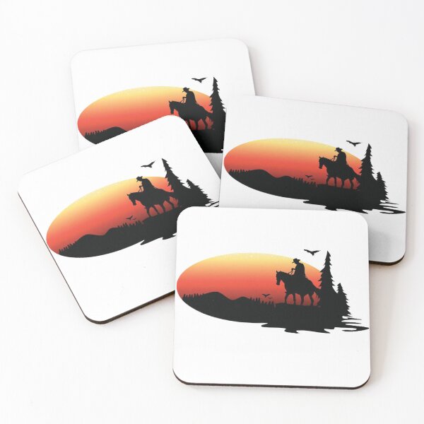 Item preview, Retro Sunset Cowboy Riding in the Forest dz designed and sold by Marakstore.