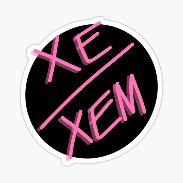 Xe Xem Pronoun Set Sticker