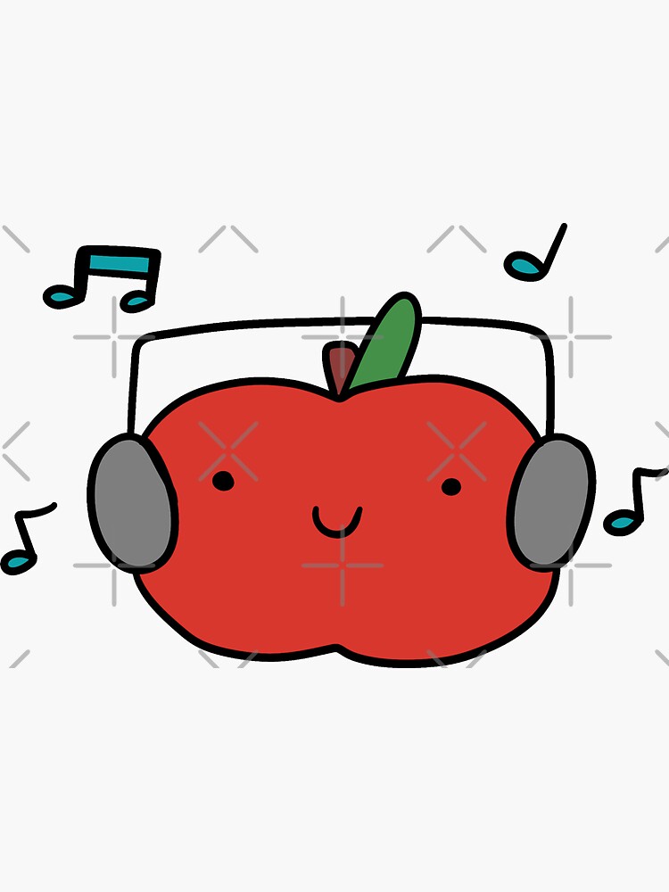 "Apple Headphones" Sticker by SaradaBoru Redbubble
