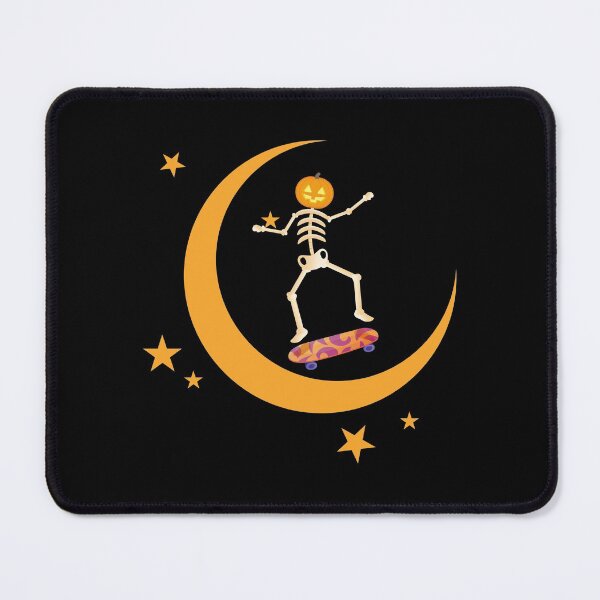 Item preview, Skateboarding Skeletons Pumpkin Head Skeleton Skater Halloween Skate on Crescent Moon Gift Idea designed and sold by DKA-2ndBoy.