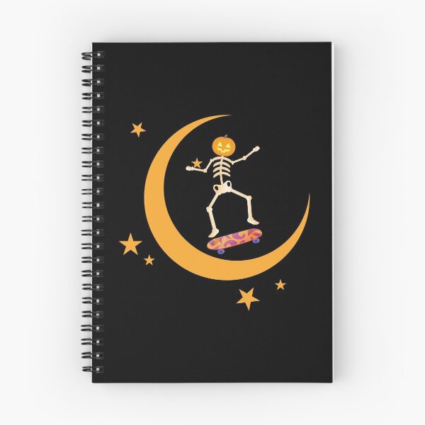 Item preview, Skateboarding Skeletons Pumpkin Head Skeleton Skater Halloween Skate on Crescent Moon Gift Idea designed and sold by DKA-2ndBoy.