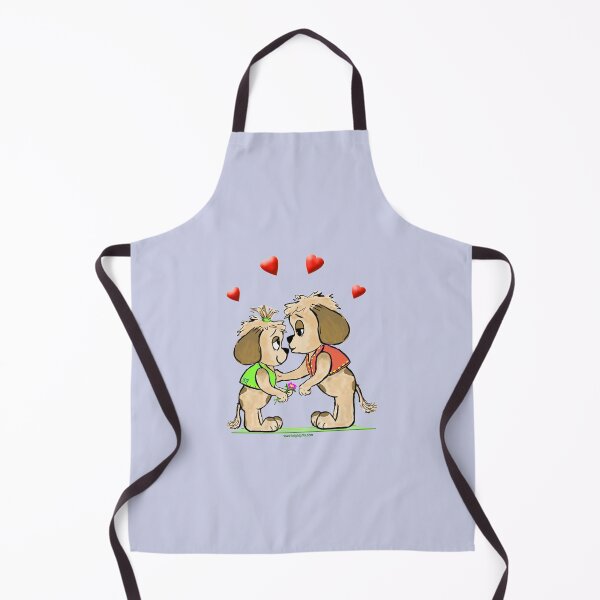 Item preview, Puppy Love - Cute Cartoon Dogs Kissing designed and sold by Glenys Grob.