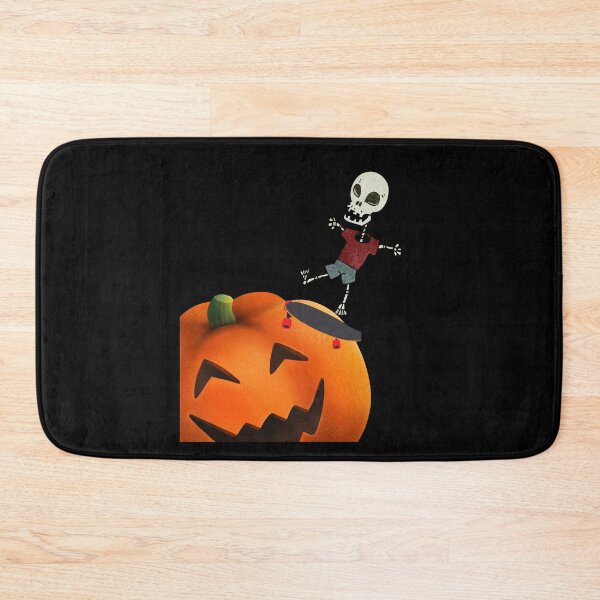 Item preview, Skateboarding Skeletons Skeleton Skater Halloween Skate Sliding on Pumpkin Head Gift Idea designed and sold by DKA-2ndBoy.