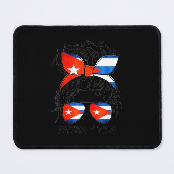Item preview, Patria-Y-Vida Sos Cuba Flag Messy Hair Women Bun Glassses  designed and sold by kellygritzman.