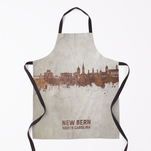Aperçu de l'œuvre New Bern North Carolina Skyline créée et vendue par ArtPrints.
