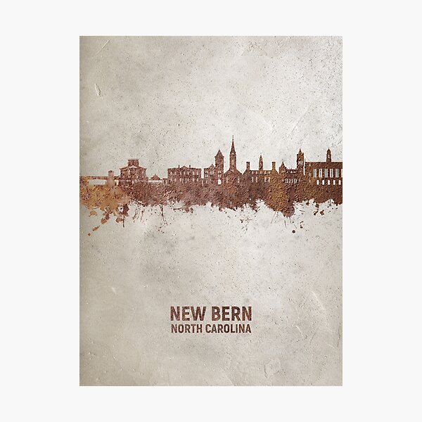 Item preview, New Bern North Carolina Skyline designed and sold by ArtPrints.