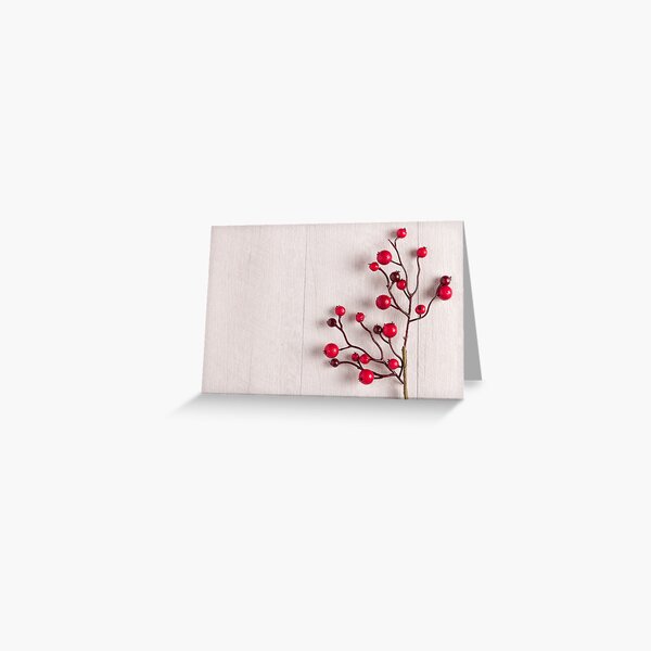 Item preview, Red berries holly on white designed and sold by AnaMOMarques.