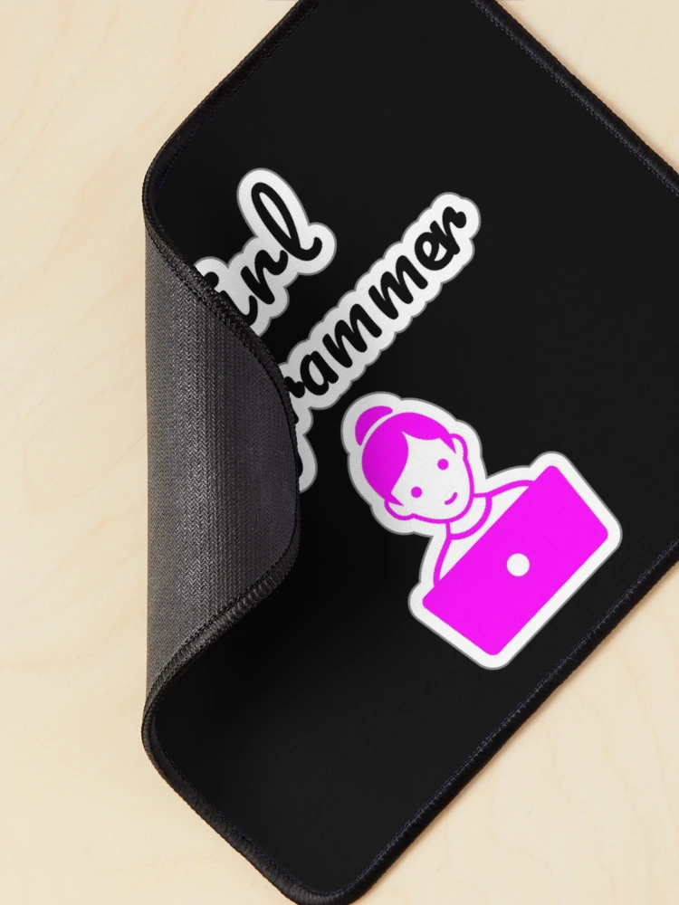 Thumbnail 2 of 5, Mouse Pad, Girl Programmer, Devgirl, Source Code, Software Engineer, Computer Science, Web, WWW, Programming Humor, HTML, Dark designed and sold by Max-Wear.