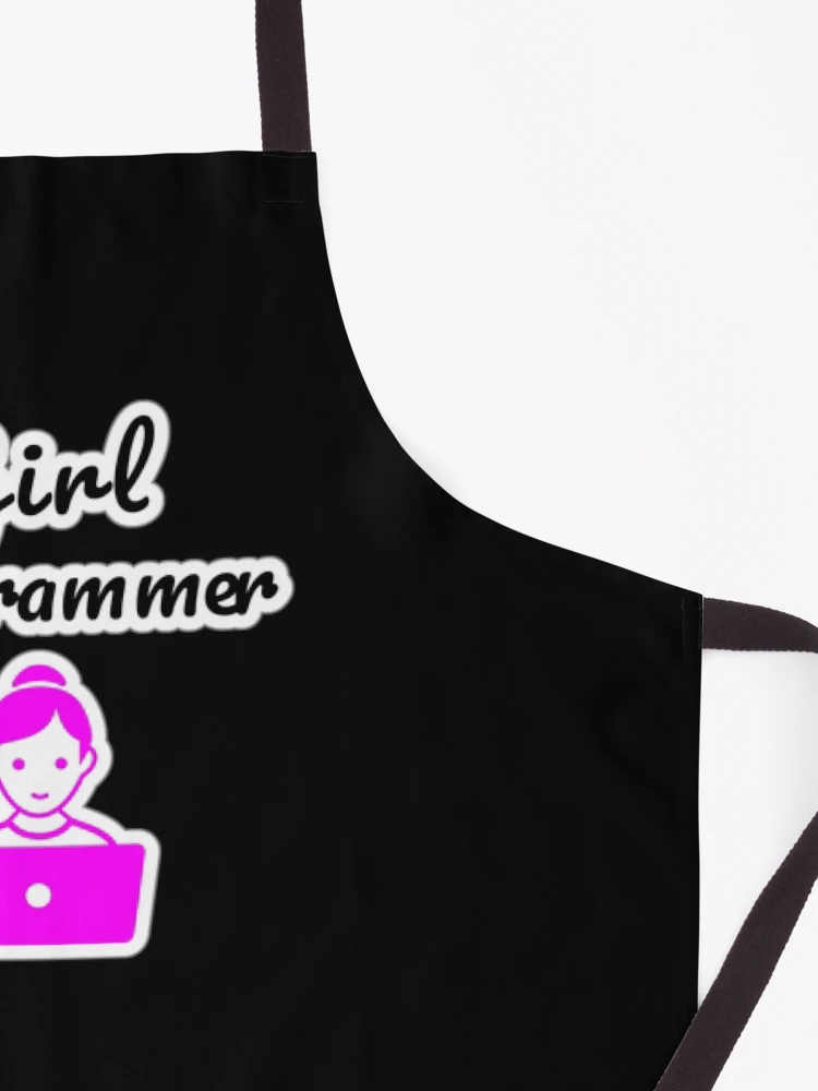 Thumbnail 3 of 6, Apron, Girl Programmer, Devgirl, Source Code, Software Engineer, Computer Science, Web, WWW, Programming Humor, HTML, Dark designed and sold by Max-Wear.