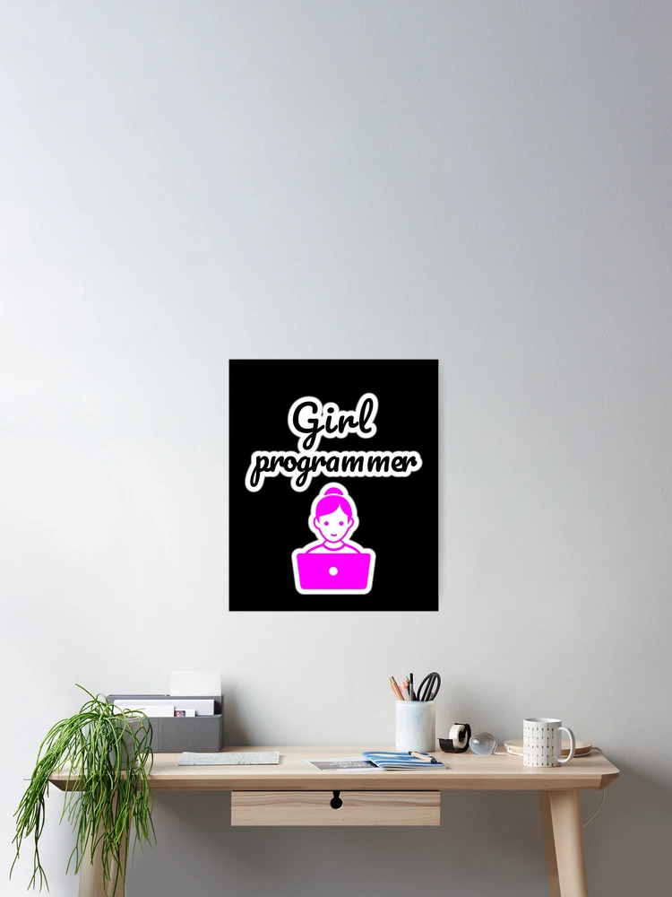 Thumbnail 2 of 3, Poster, Girl Programmer, Devgirl, Source Code, Software Engineer, Computer Science, Web, WWW, Programming Humor, HTML, Dark designed and sold by Max-Wear.