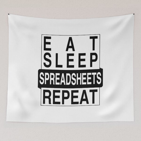 Item preview, Eat Sleep Spreadsheets Repeat designed and sold by Sky1I.