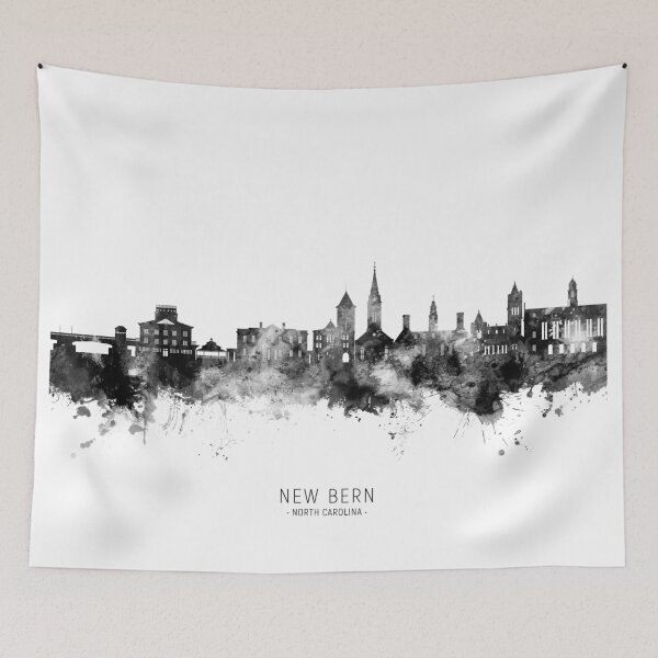 Item preview, New Bern North Carolina Skyline designed and sold by ArtPrints.