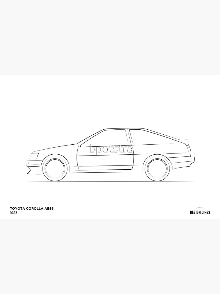 Design Lines Toyota Corolla Ae86 Laptop Sleeve By Bpotstra Redbubble