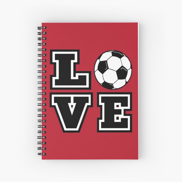 Cahier A Spirale J Aime La Citation De Texte De Football Dans La Conception Graphique Fraiche Par Sky Surf Shore Redbubble