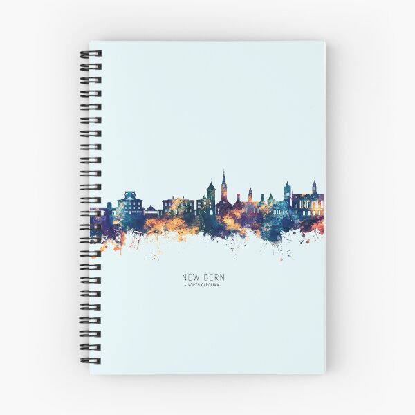 Artikelvorschau, New Bern North Carolina Skyline entworfen und verkauft von ArtPrints.