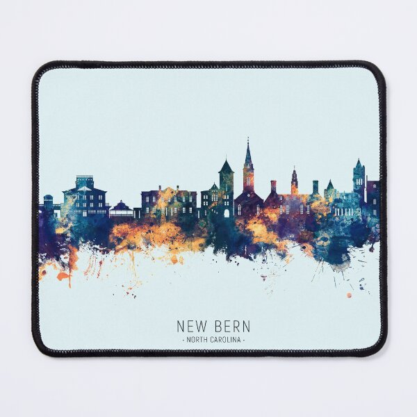 Item preview, New Bern North Carolina Skyline designed and sold by ArtPrints.
