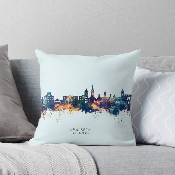 Item preview, New Bern North Carolina Skyline designed and sold by ArtPrints.