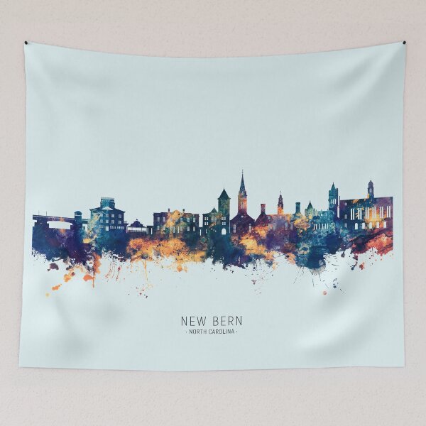 Item preview, New Bern North Carolina Skyline designed and sold by ArtPrints.