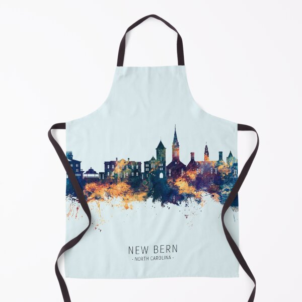 Aperçu de l'œuvre New Bern North Carolina Skyline créée et vendue par ArtPrints.