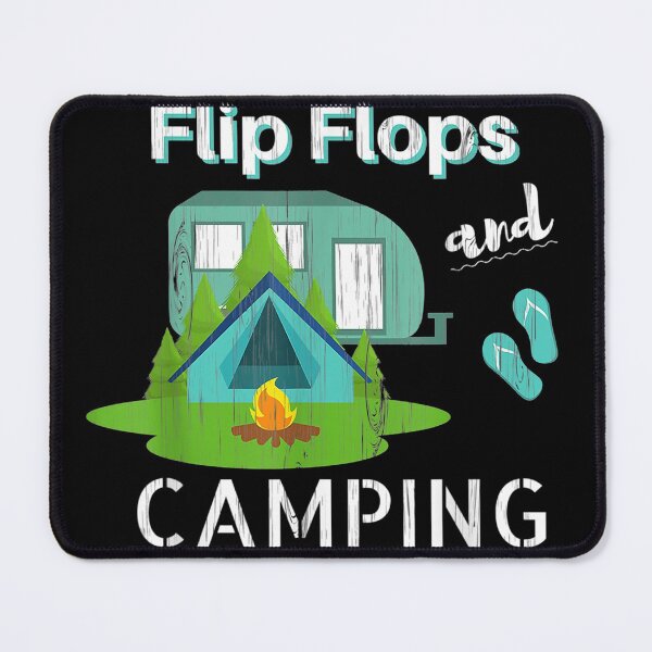 Item preview, Funny Womens Girls Camping Flip Flops Roadtrips RV designed and sold by SeyedshiNaia.