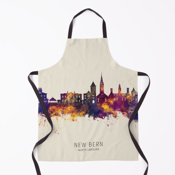 Aperçu de l'œuvre New Bern North Carolina Skyline créée et vendue par ArtPrints.
