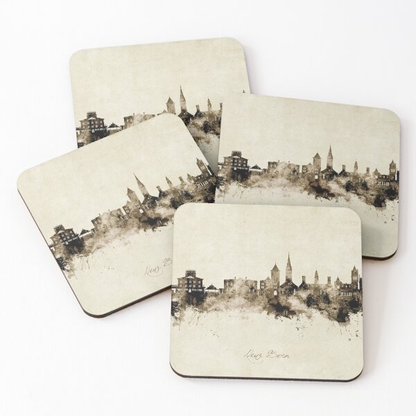 Item preview, New Bern North Carolina Skyline designed and sold by ArtPrints.