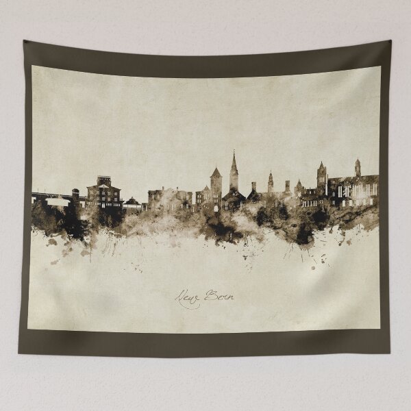 Item preview, New Bern North Carolina Skyline designed and sold by ArtPrints.