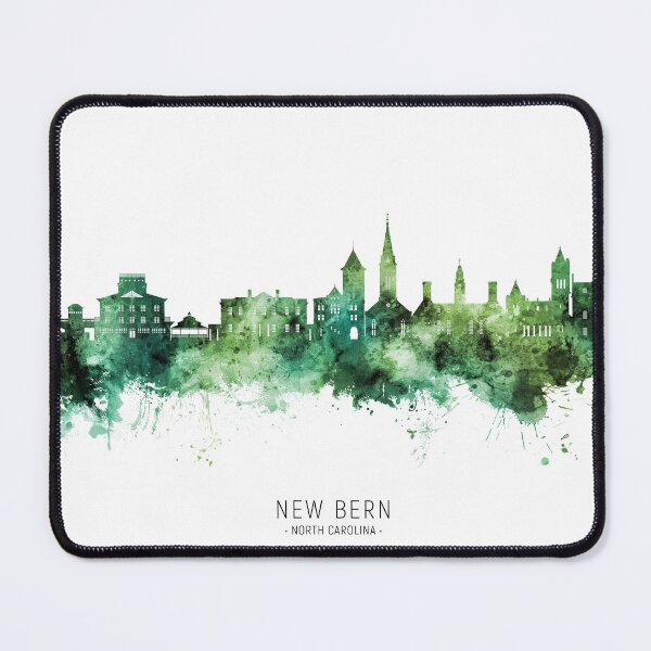 Artikelvorschau, New Bern North Carolina Skyline entworfen und verkauft von ArtPrints.