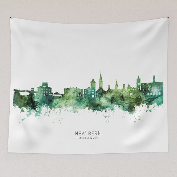 Item preview, New Bern North Carolina Skyline designed and sold by ArtPrints.