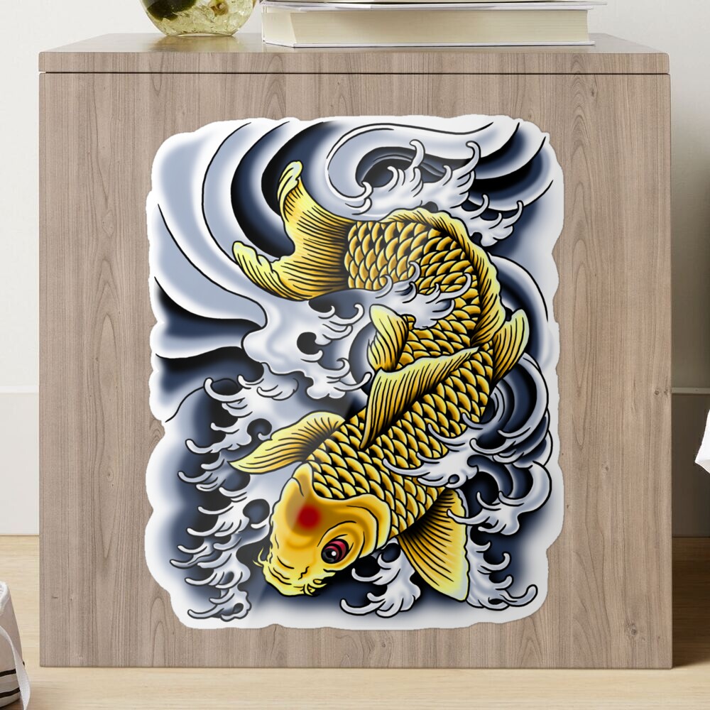 Vinyl Wall Decal Zen Enzo Fish Asian Style Koi Carp Japanese Stickers  (g5639)