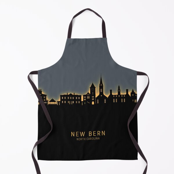 Aperçu de l'œuvre New Bern North Carolina Skyline créée et vendue par ArtPrints.